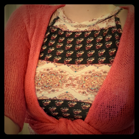 Wooden Ships Pink Knit Crop Sweater - Picture 1 of 6